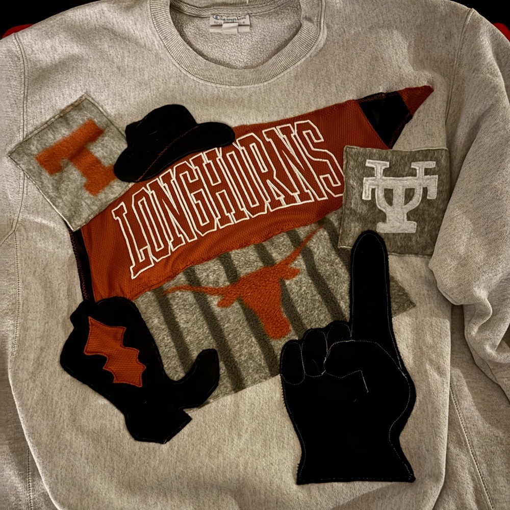 university of texas champion pullover size Large custom design crewneck